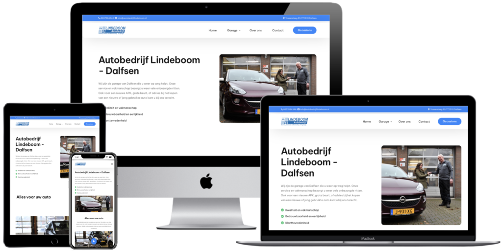 Website realisatie - Autobedrijf Lindeboom