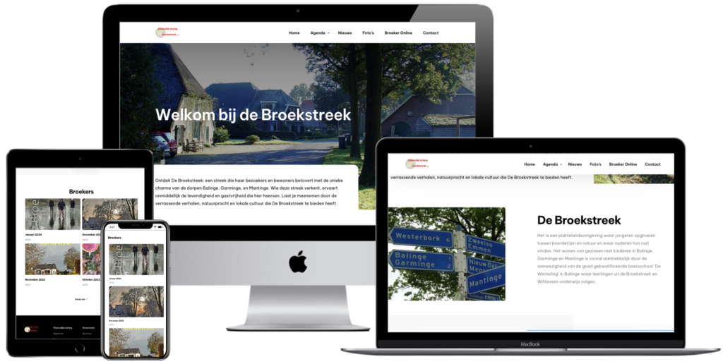 Broekstreek - website realisatie